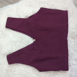 F21 - Maroon Zip Up Crop Top